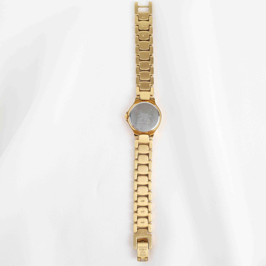 Vintage Seiko Round Face Watch – Gold Tone Bracelet (Working Battery)