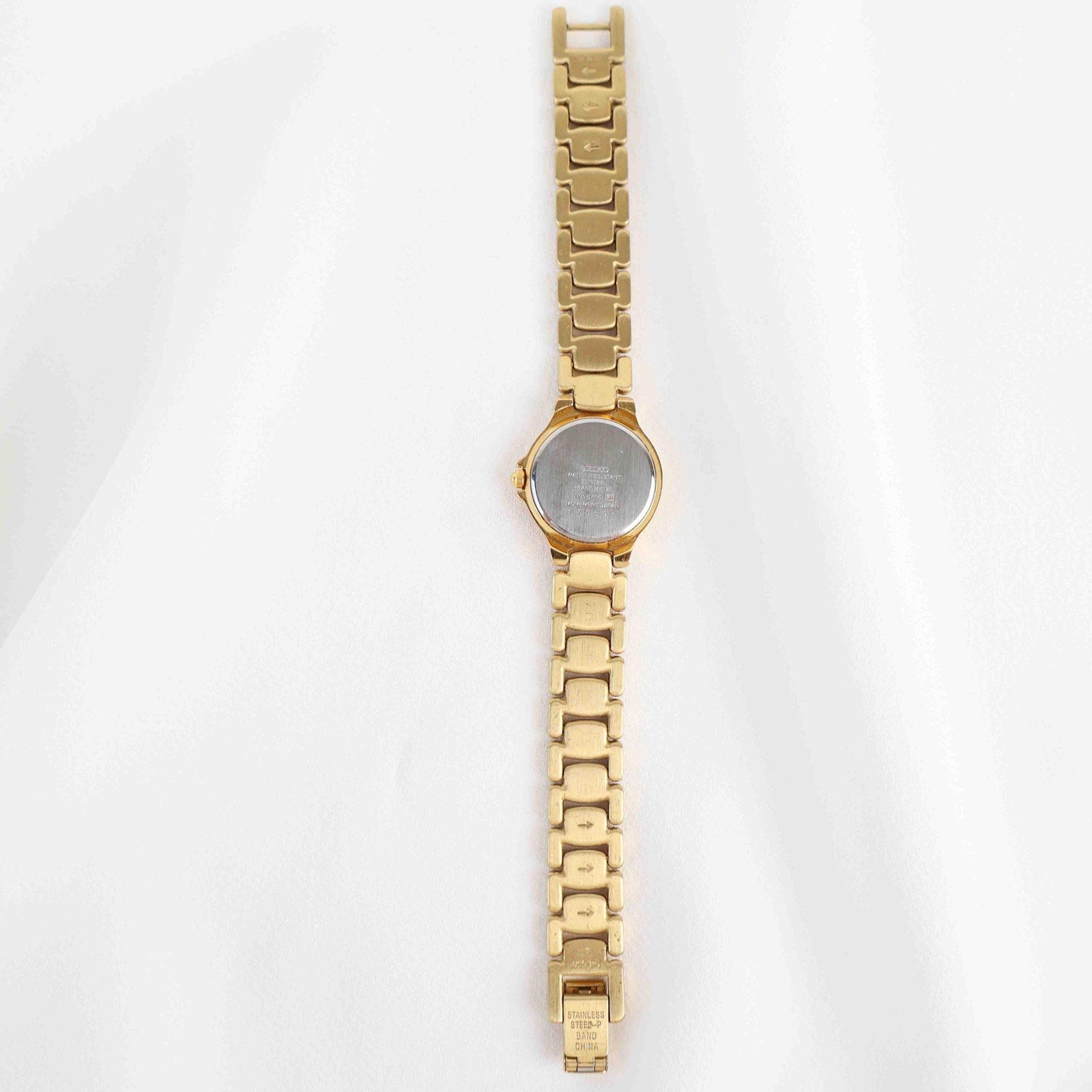 Vintage Seiko Round Face Watch – Gold Tone Bracelet (Working Battery)