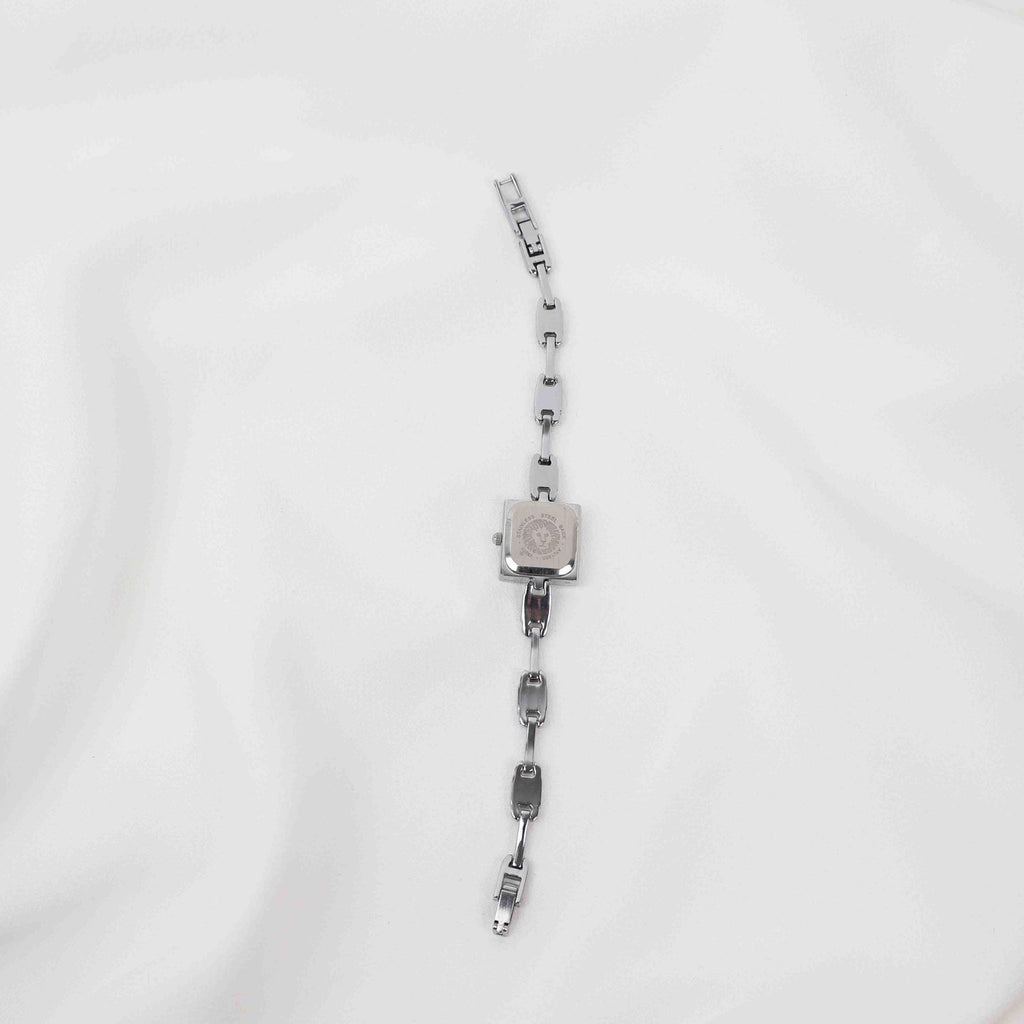 Vintage Anne Klein Square Face Watch – Silver Tone Bracelet (Working Battery)