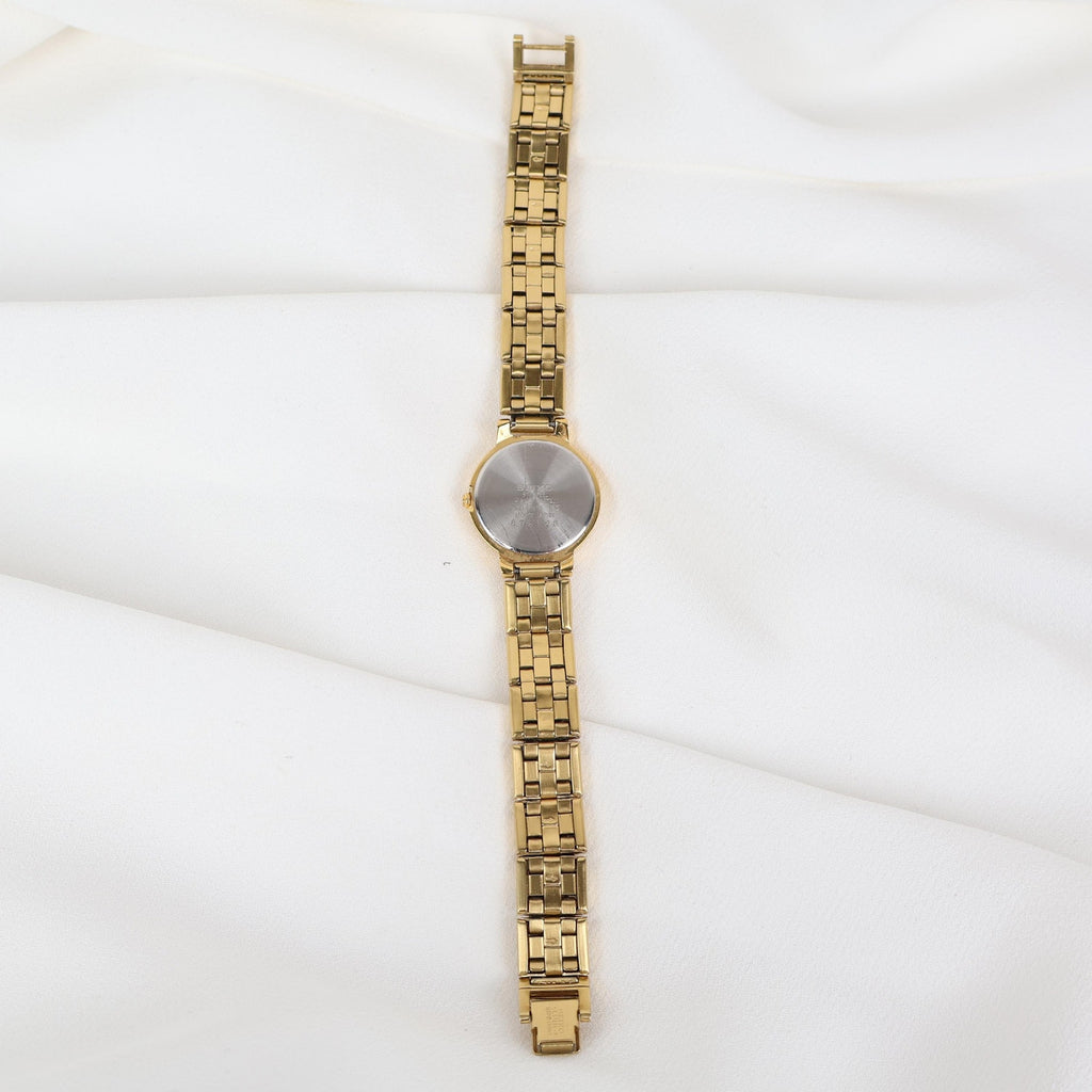 Stunning Vintage Gold Seiko Watch With a Black Round Face