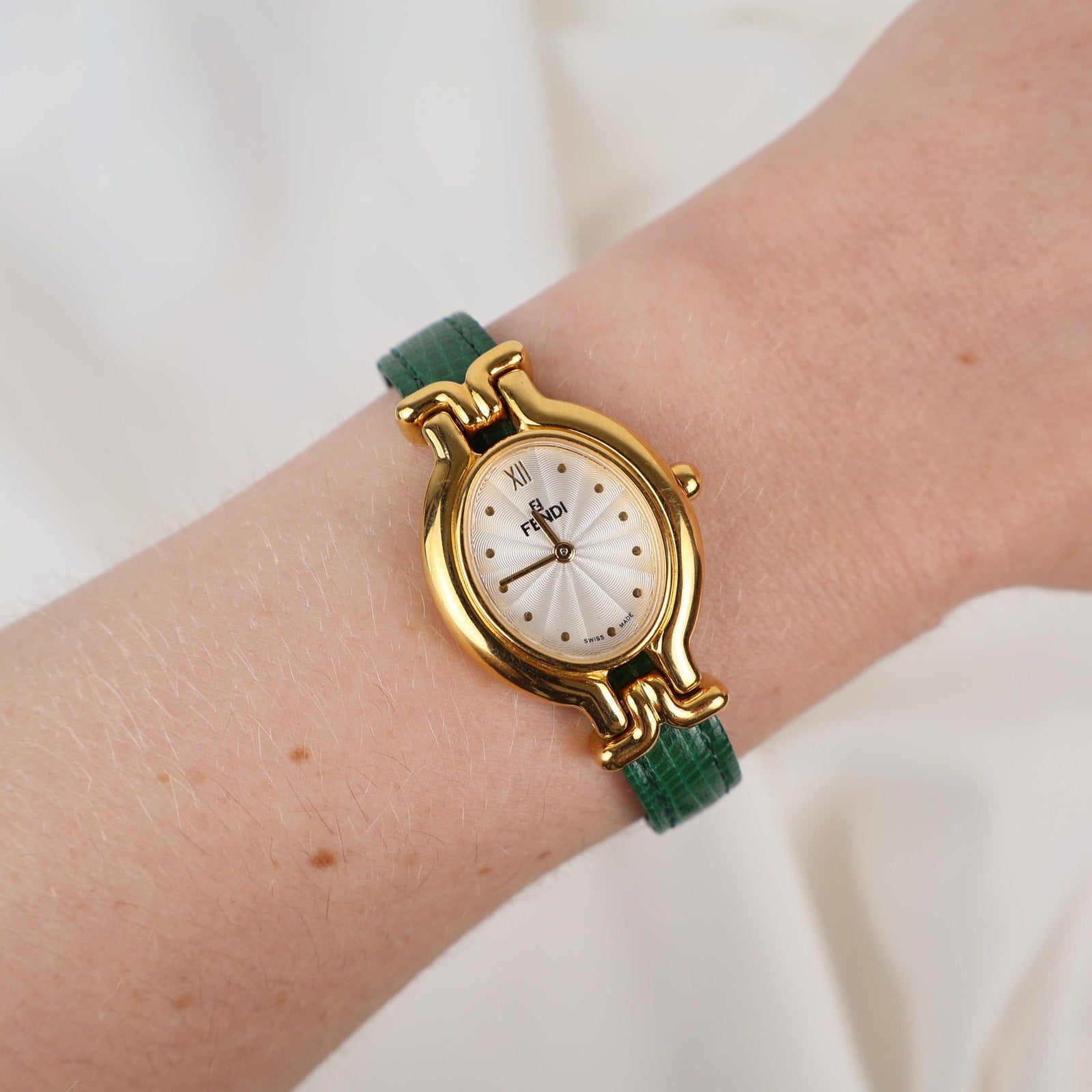 Stunning Vintage Fendi Watch with Interchangeable Leather Straps