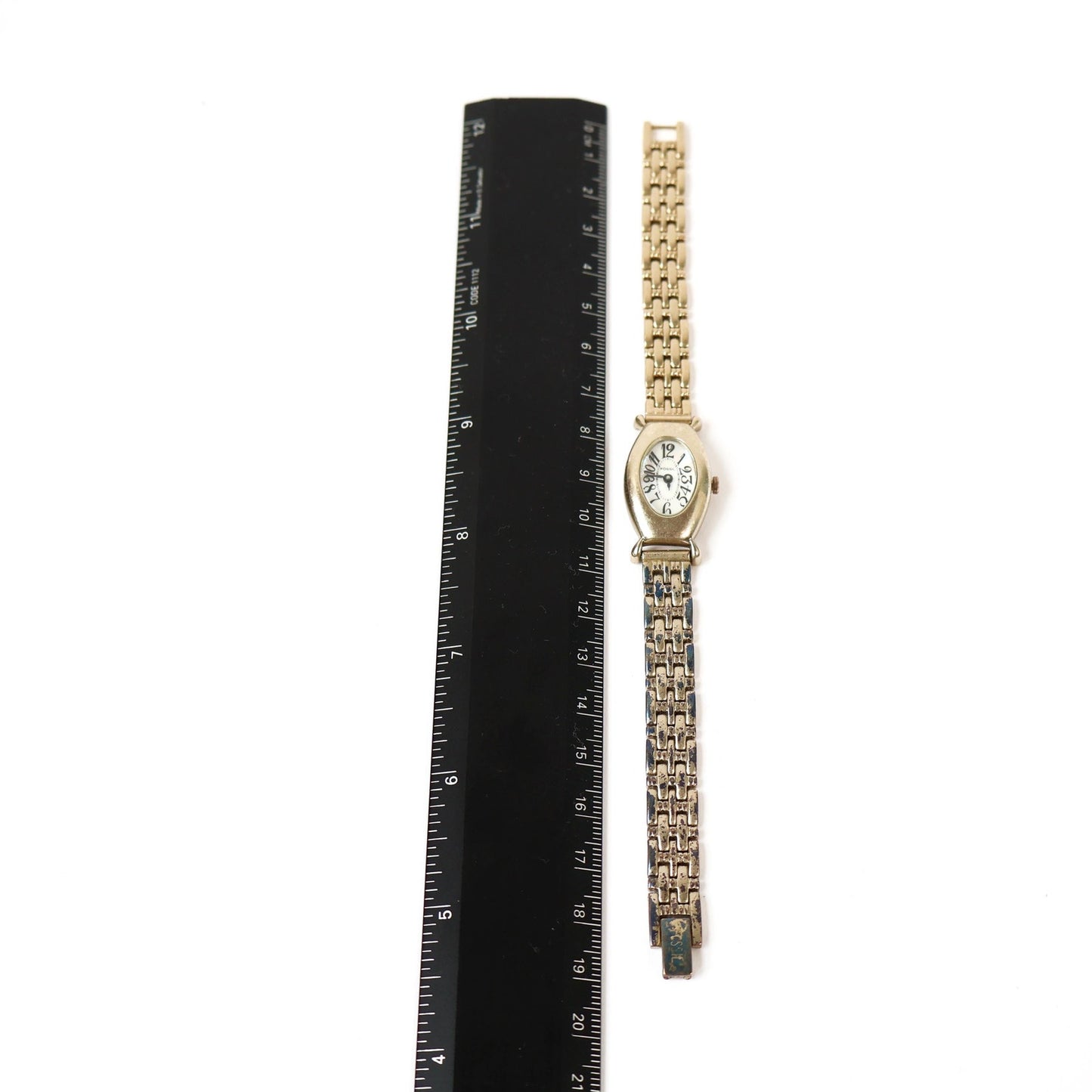 Vintage Gold Watch with Mother of Pearl Face | FOSSIL
