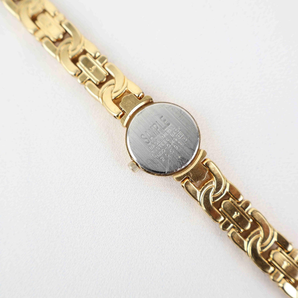 Vintage Seiko Round Face Watch – Gold Tone Rope Style Bracelet (Working Battery)