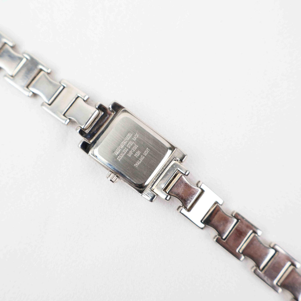Vintage Nine West Square Face Watch – Silver Tone Bracelet (Working Battery)