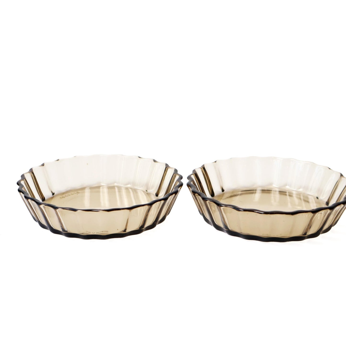 Vintage Brown Glass Bowls: Set of 2
