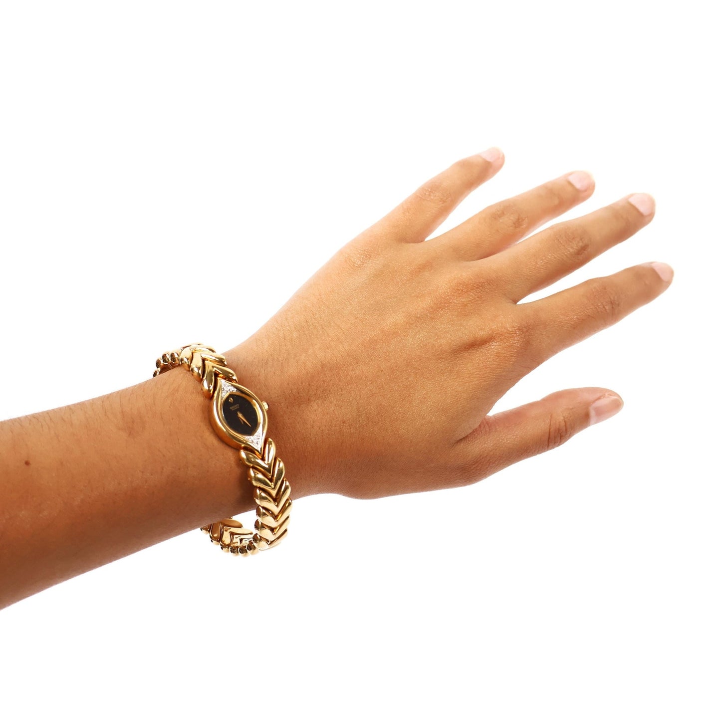 Vintage Gold Watch with Black Face | SEIKO