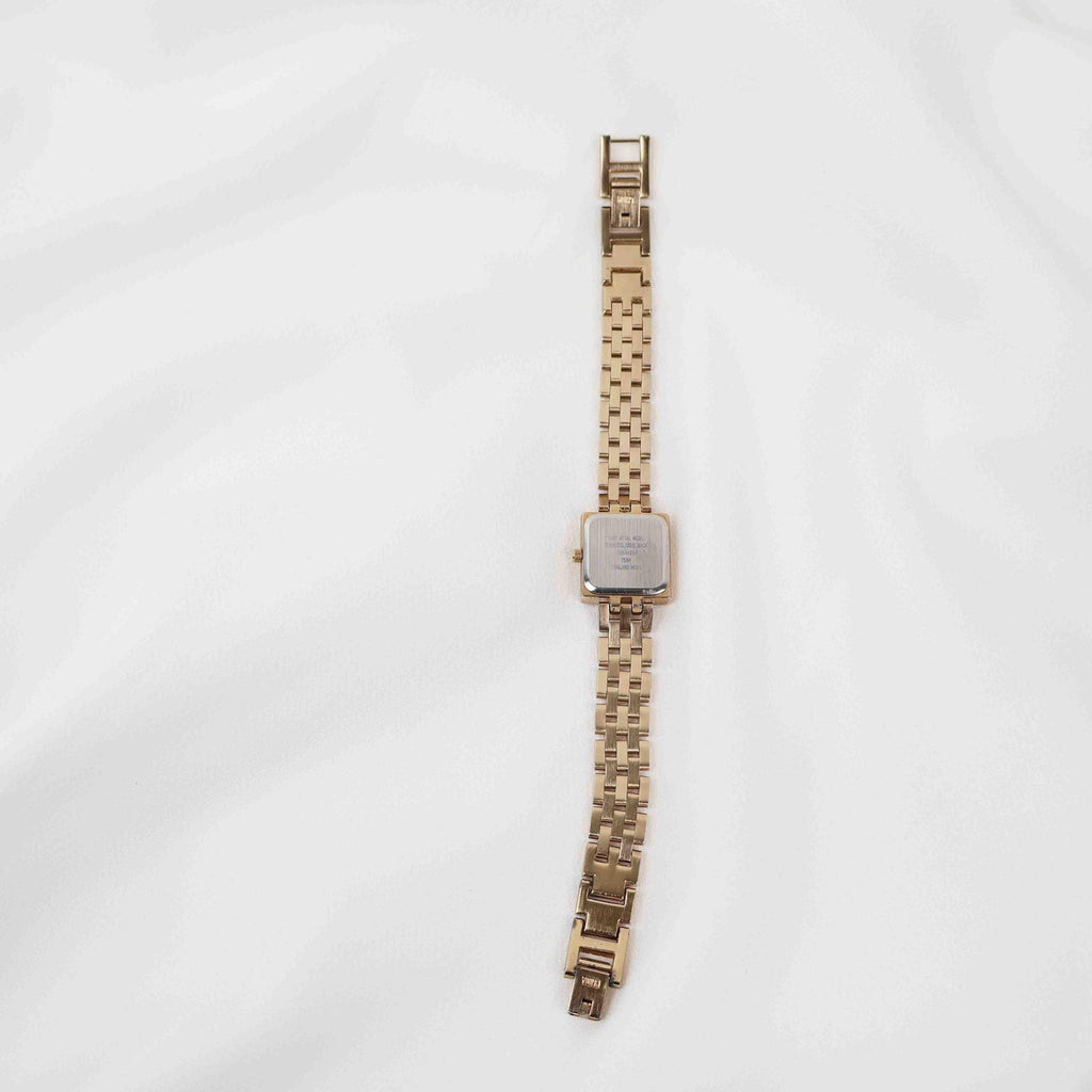 Vintage Armitron Square Face Watch – Gold Tone Bracelet (Working Battery)