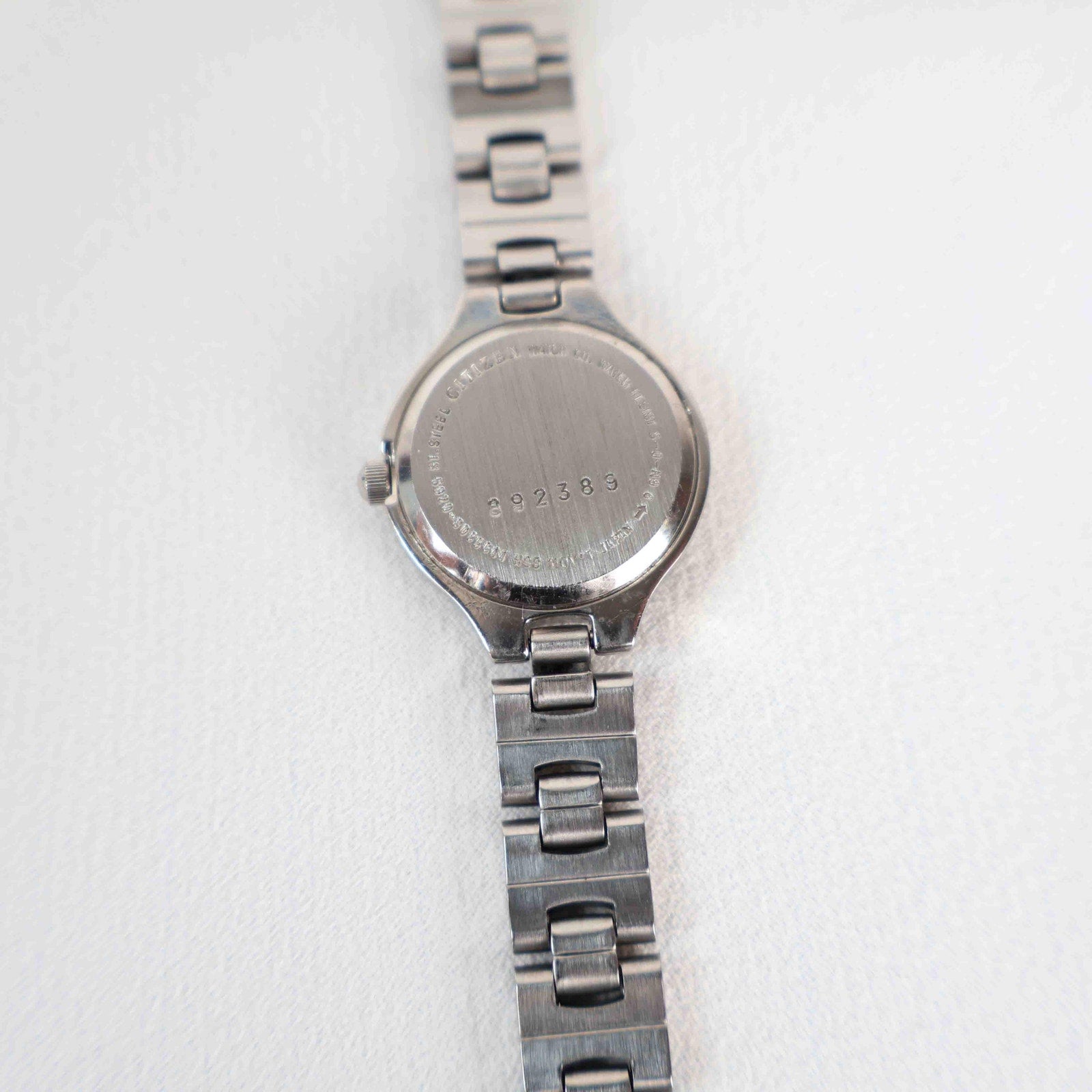Vintage Silver Citizen Watch with Round Face, Japanese Movement