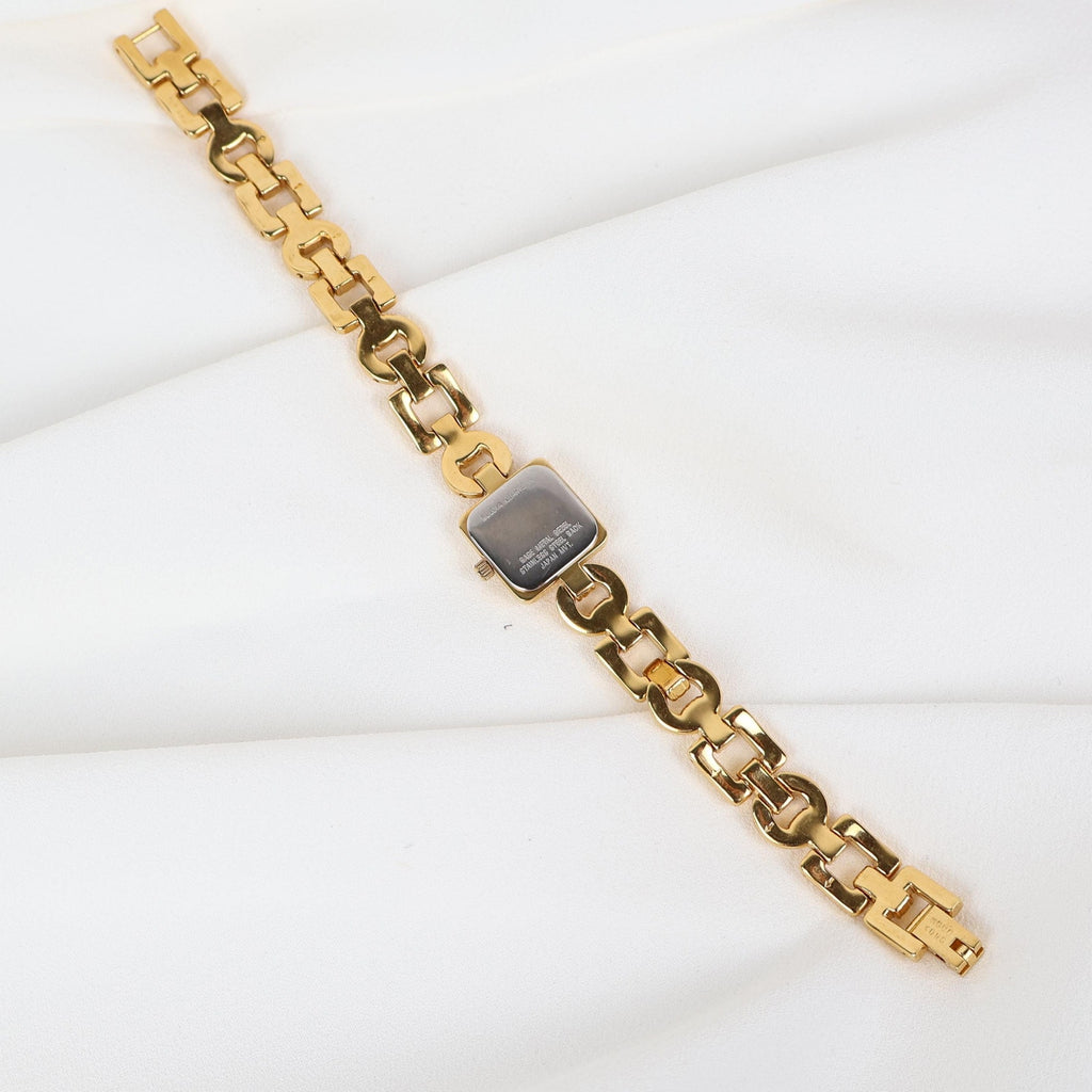 Stunning Vintage Gold Tone Bulova Watch with Square Face