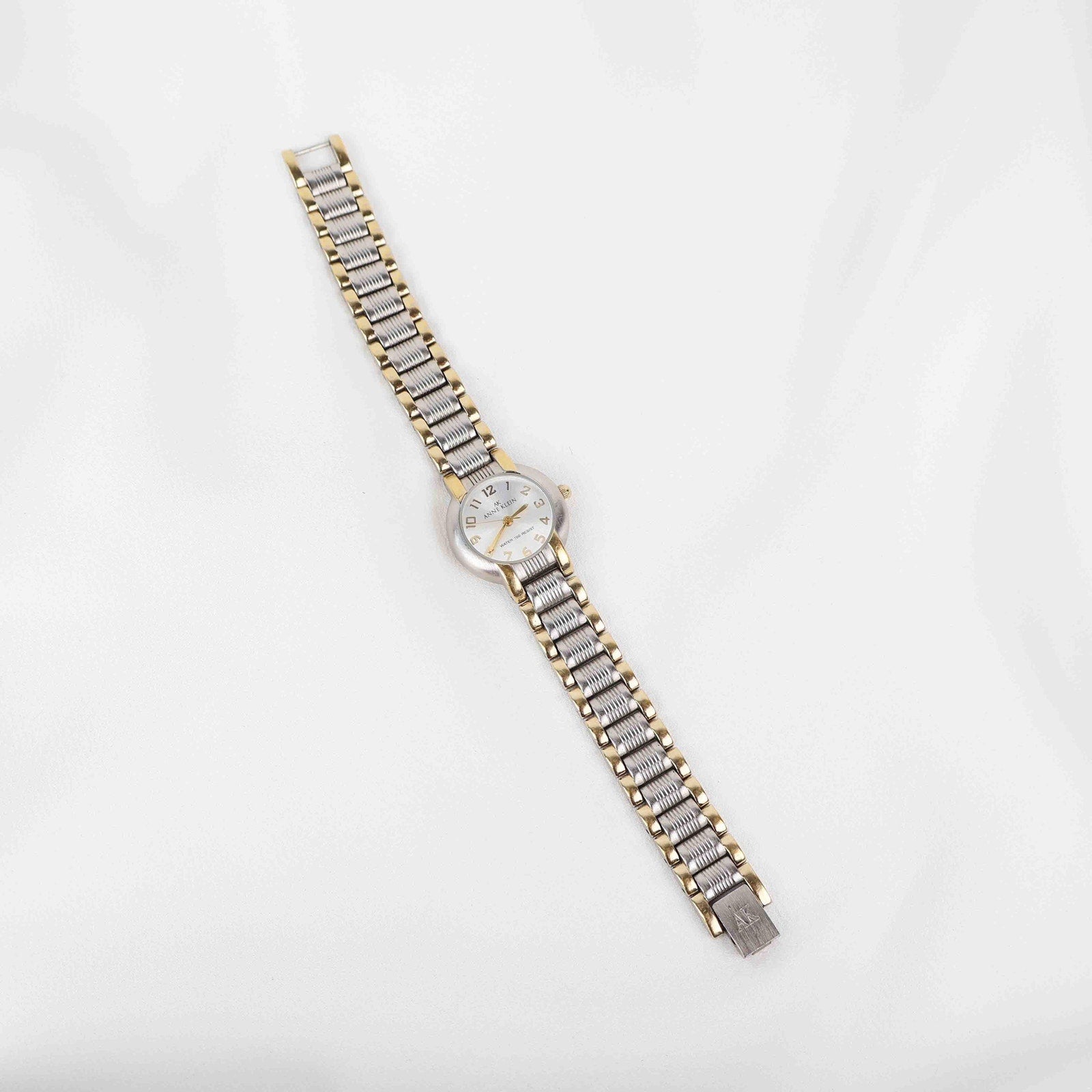 Vintage Anne Klein Circle Face Watch – Two Tone Bracelet (Working Battery)