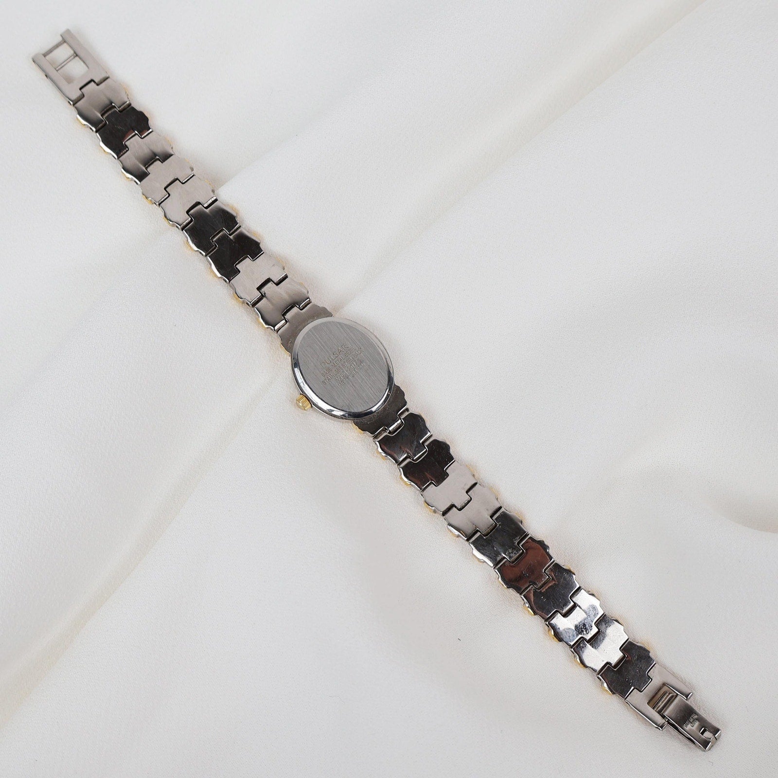 Stunning Two Tone Vintage Pulsar Watch with Oval Face