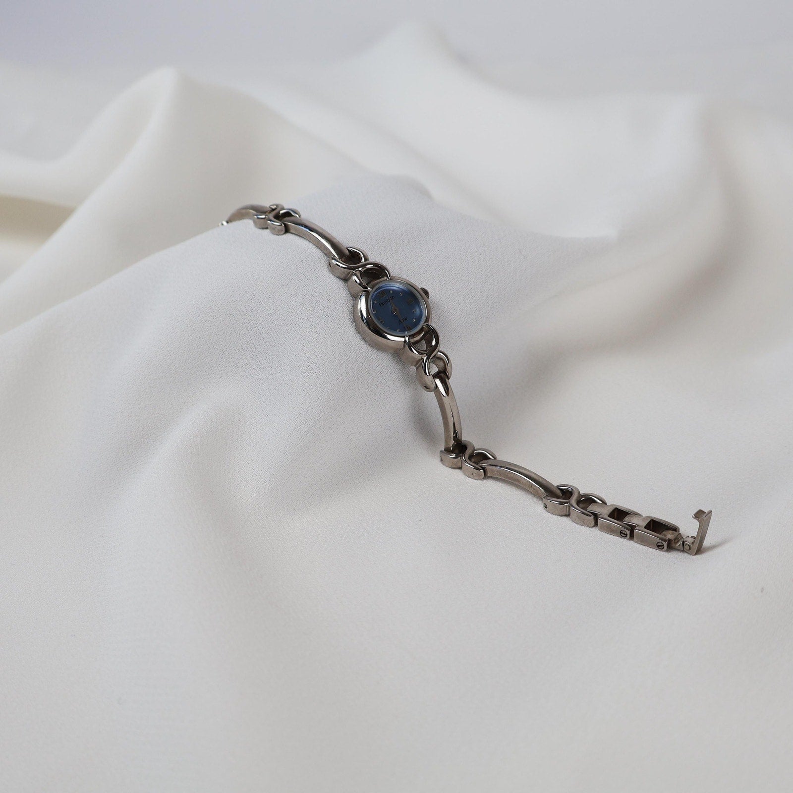 Vintage Armitron Bracelet Watch with Light Blue Face