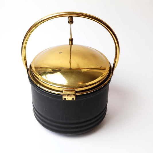 Vintage Brass Ice Bucket with Star ice Grabber