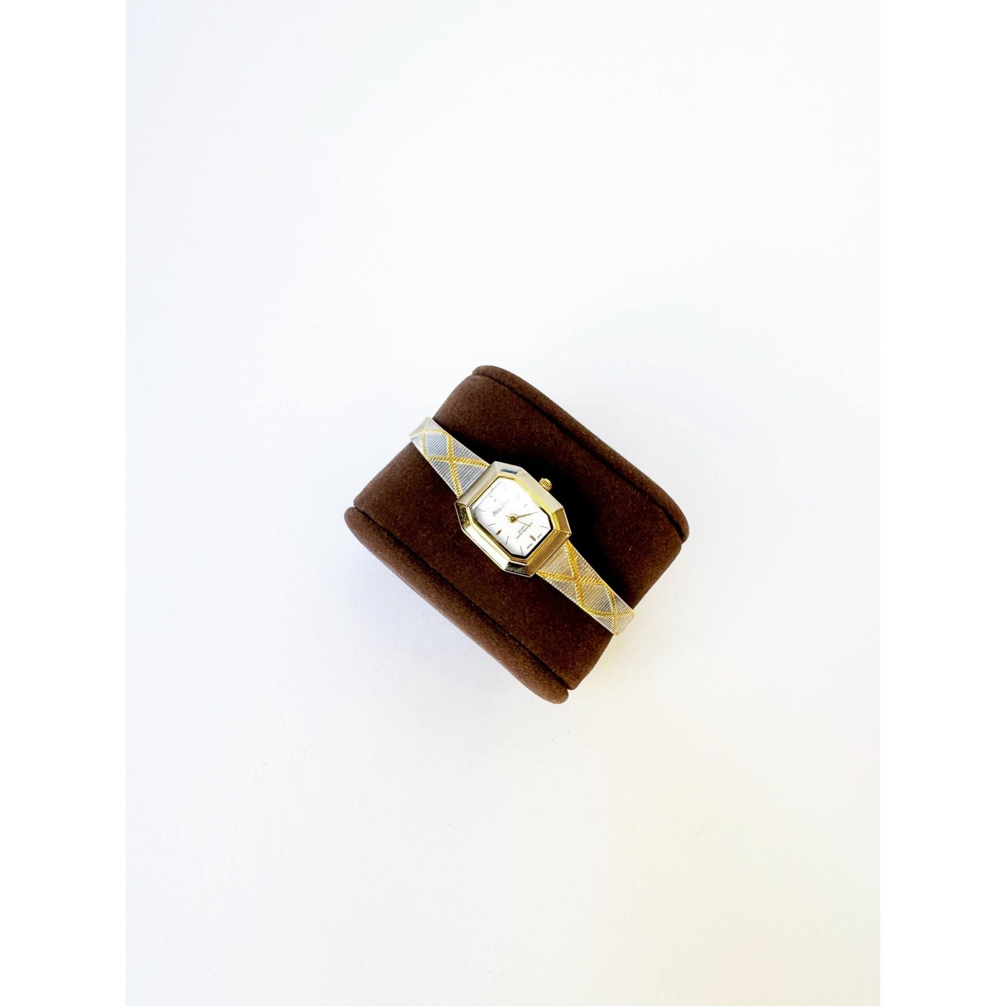 Vintage Small Two Tone Watch with Octagonal White Face | Philip Persio