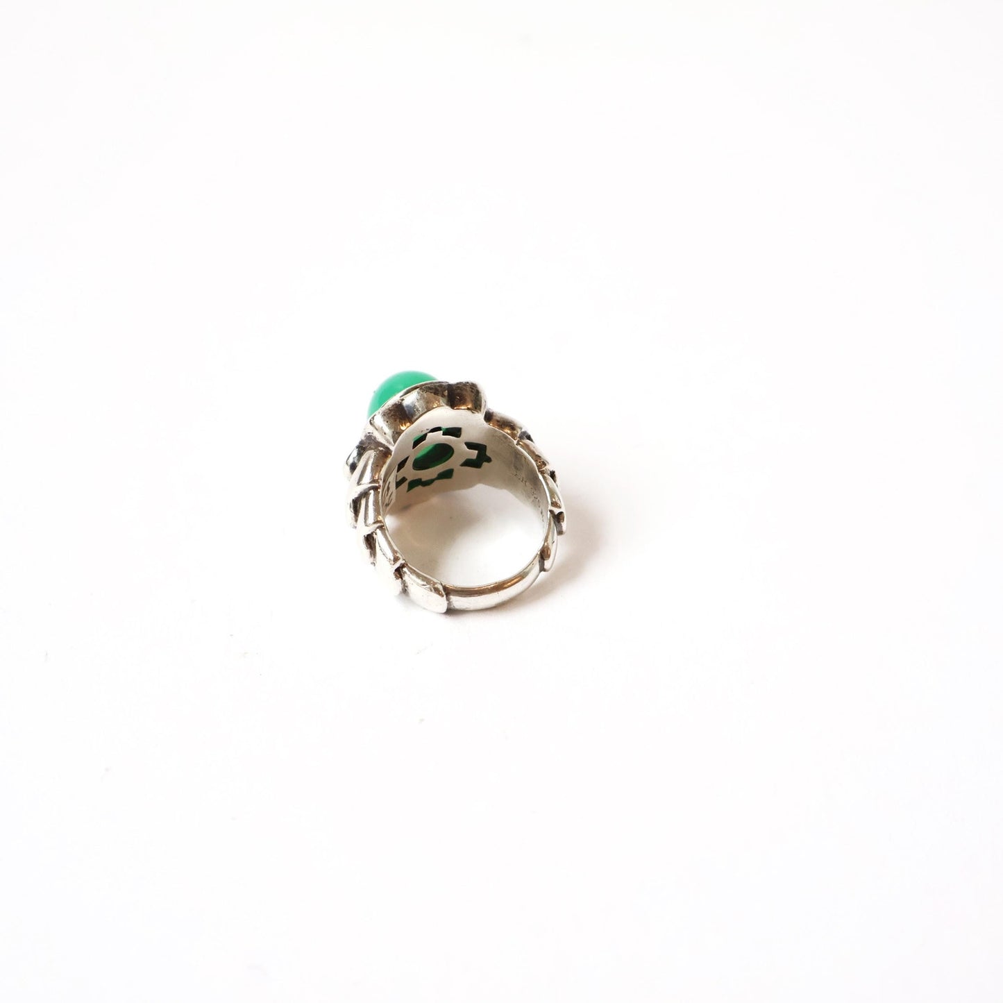 Vintage Sterling Chrysoprase Ring - 925 - Size 7US