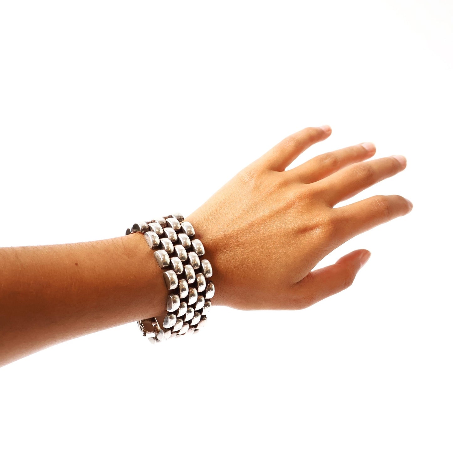 Stunning Vintage Sterling Chunky Bracelet