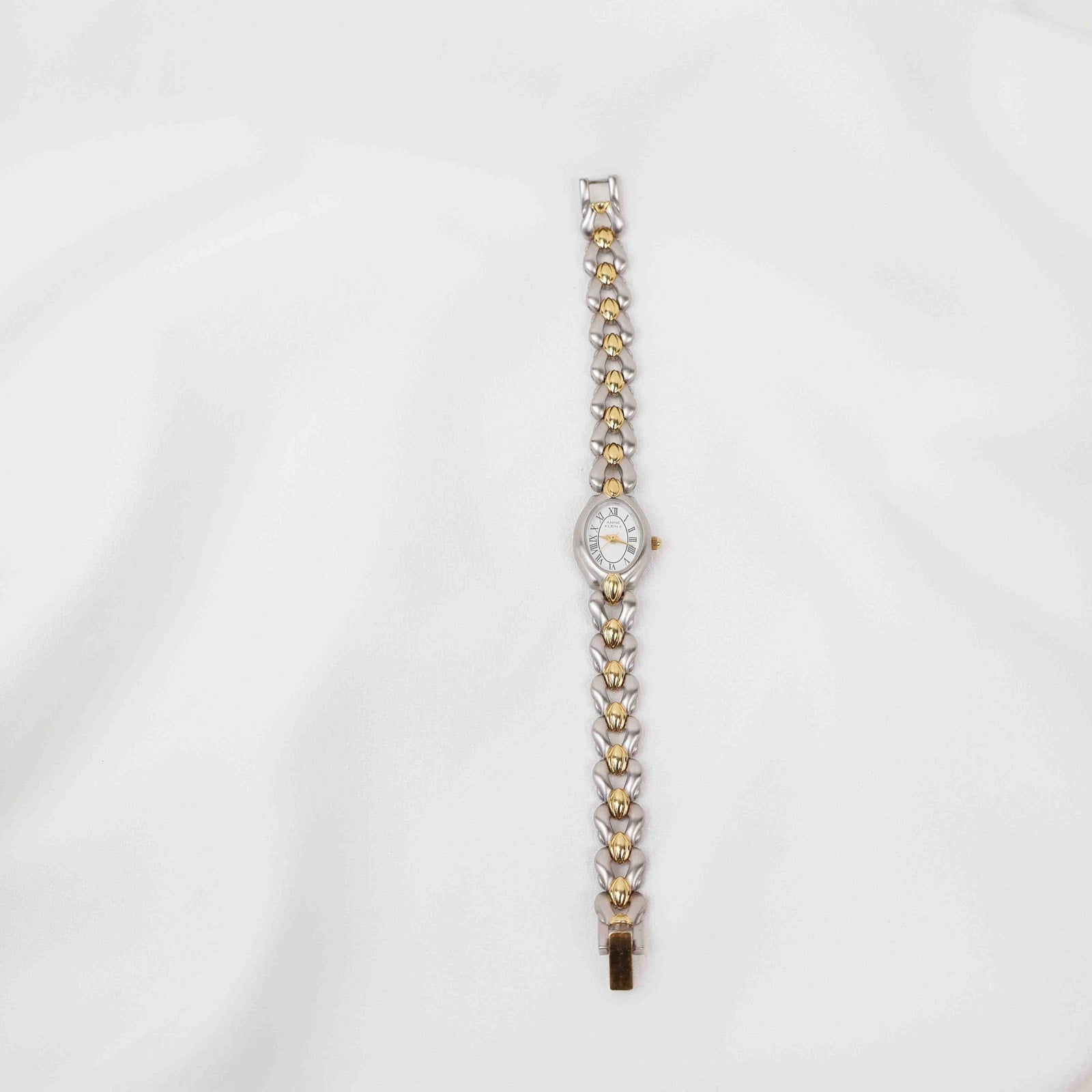 Vintage Anne Klein Oval Face Watch – Two Tone Bracelet (Working Battery)