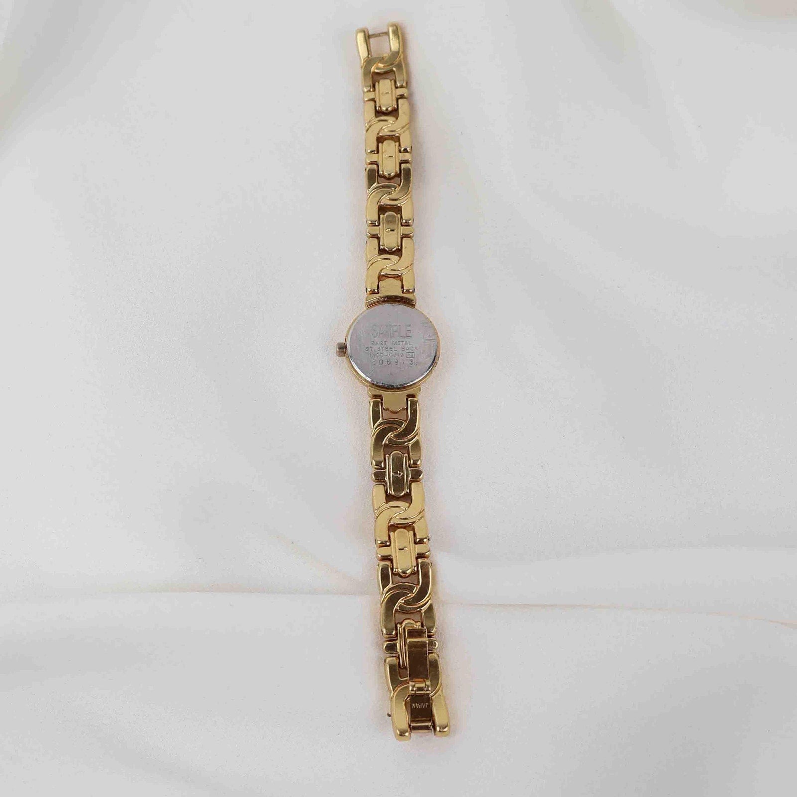 Vintage Seiko Round Face Watch – Gold Tone Rope Style Bracelet (Working Battery)