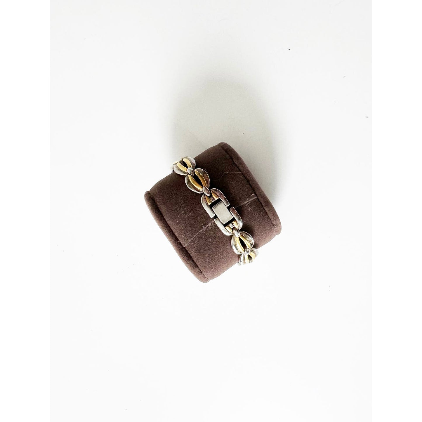 Vintage Two Tone Watch with Braided Band w Black Face | Citizen