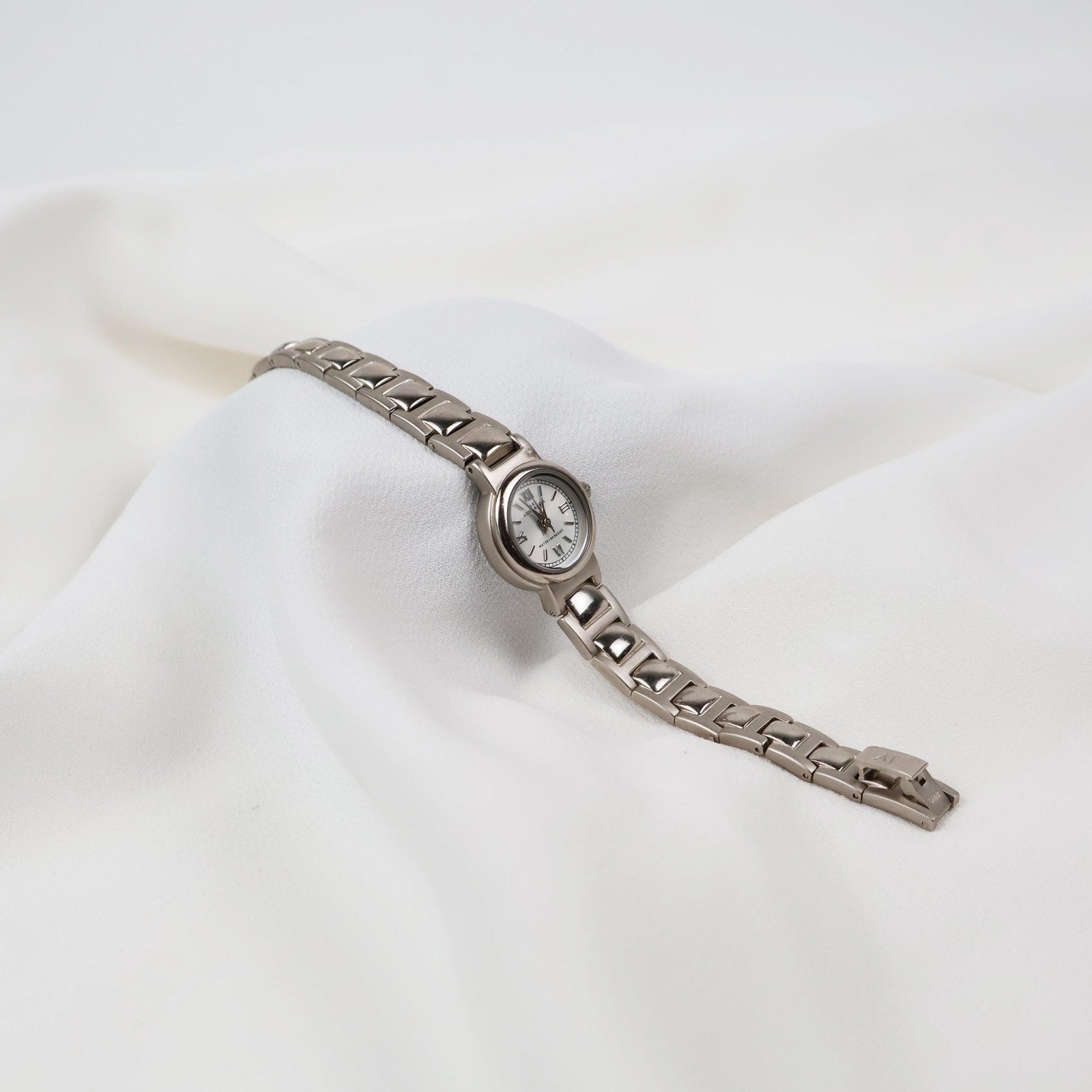Vintage Silver Anne Klein Watch with Circle Face