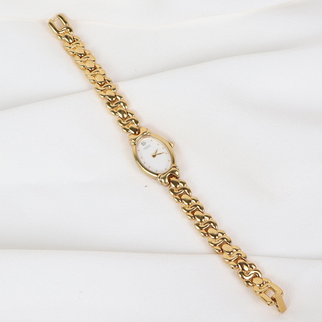 Vintage Gold Tone Caravelle by Bulova Watch with an Oval Face