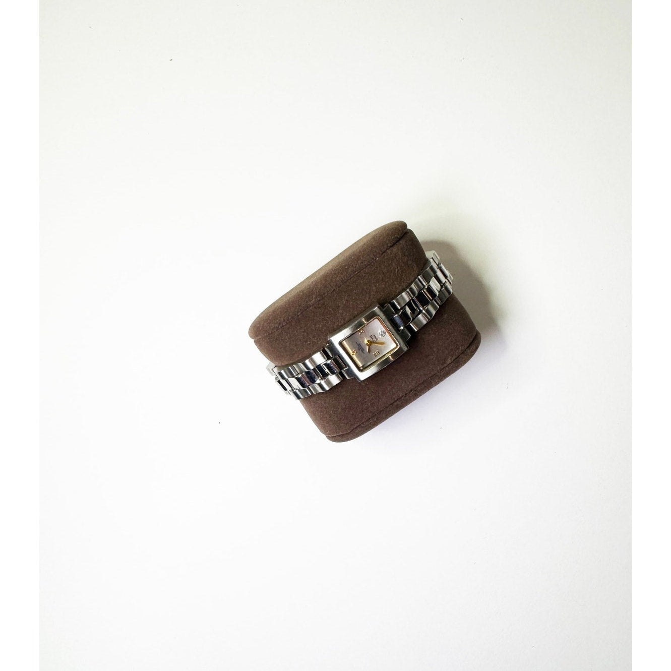 Vintage Two Tone Silver Watch with Square Face Details l Anne Klein