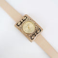 Vintage Anne Koplik Watch with Nude Leather Strap