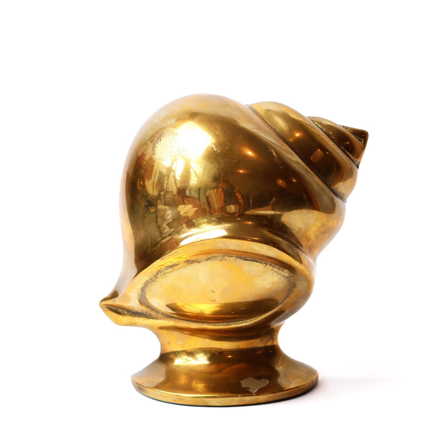 Vintage Brass Seashell Bookend / Paper Weight