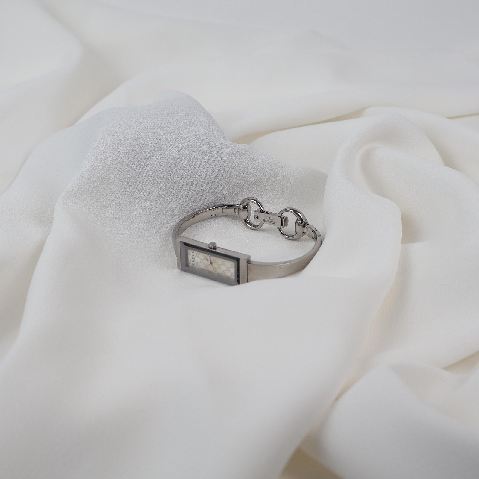 Vintage Silver Gucci Logo Watch