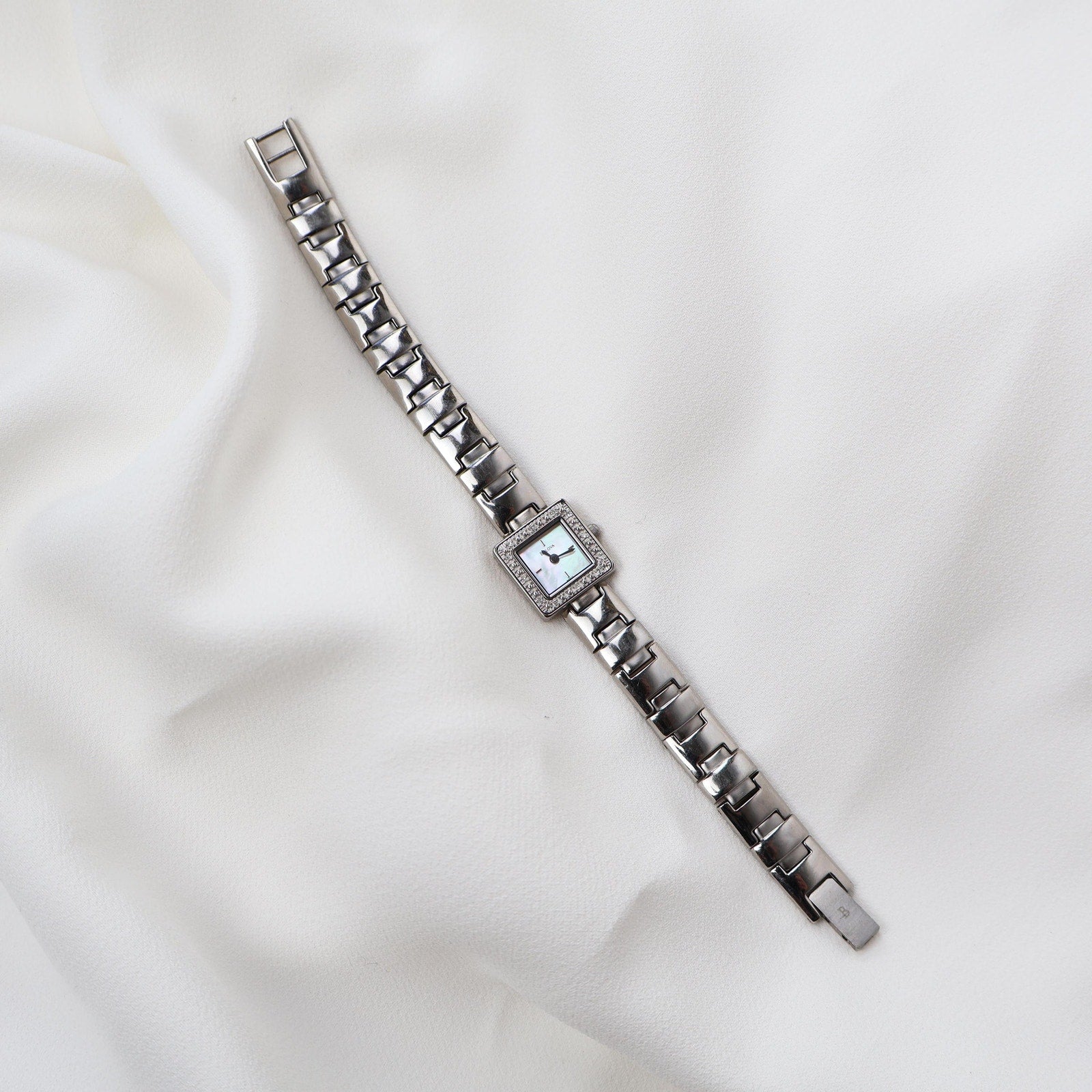 Vintage Bulova Opal Square Face Watch