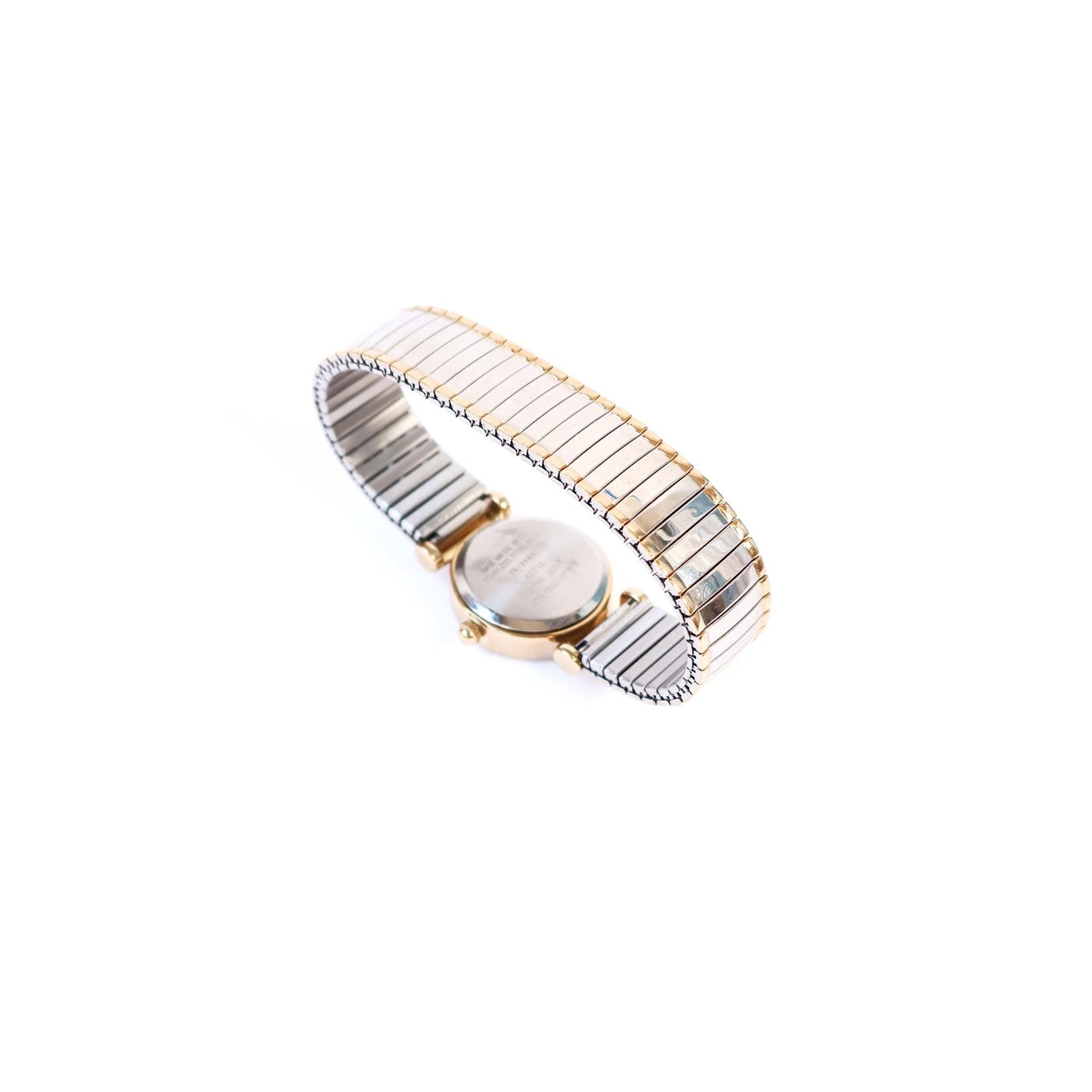 Vintage Two Toned Stretch Watch with White Round Face | ARMITRON