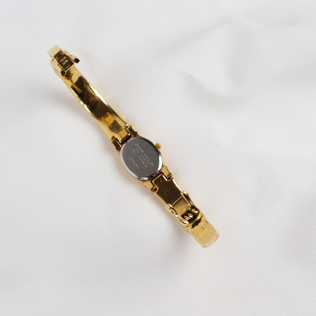 Vintage Black and Gold Citizen Cuff Watch