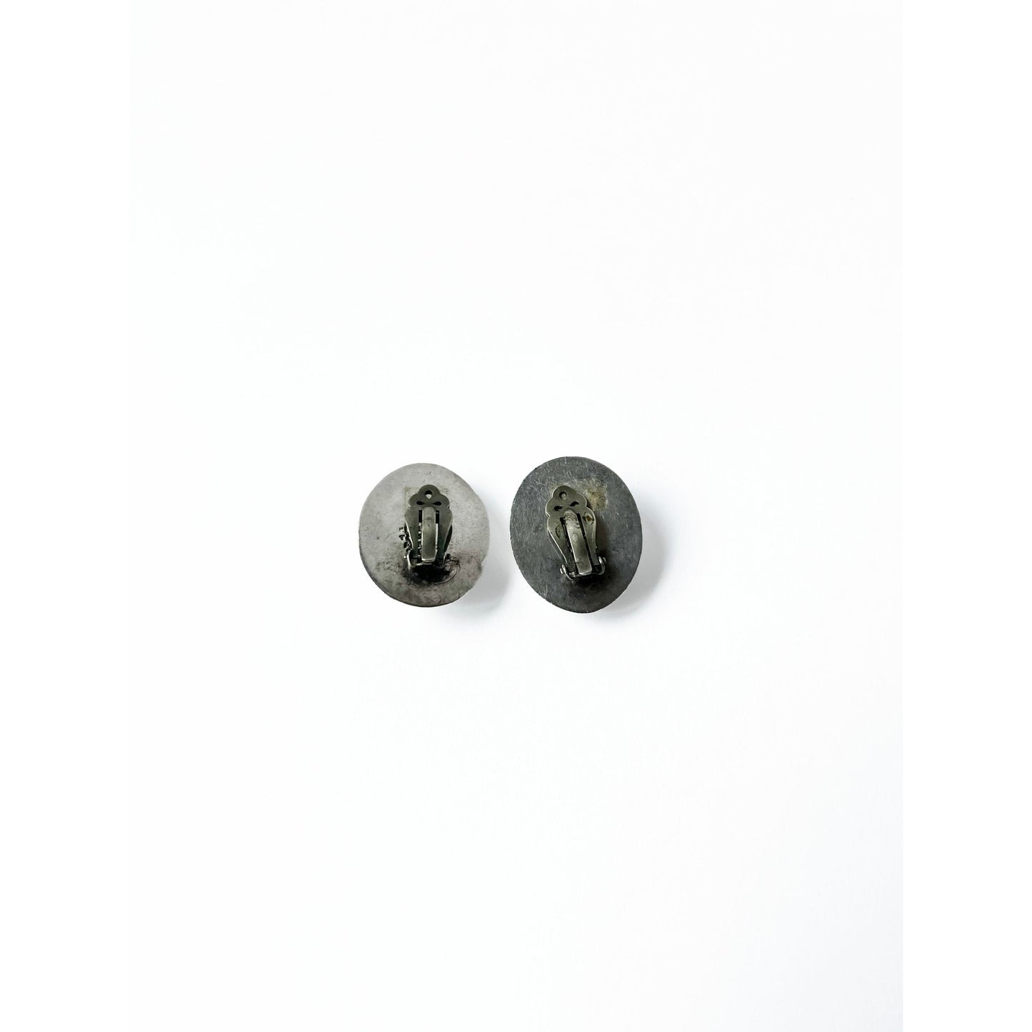 Vintage Sterling Silver Clip On Earrings