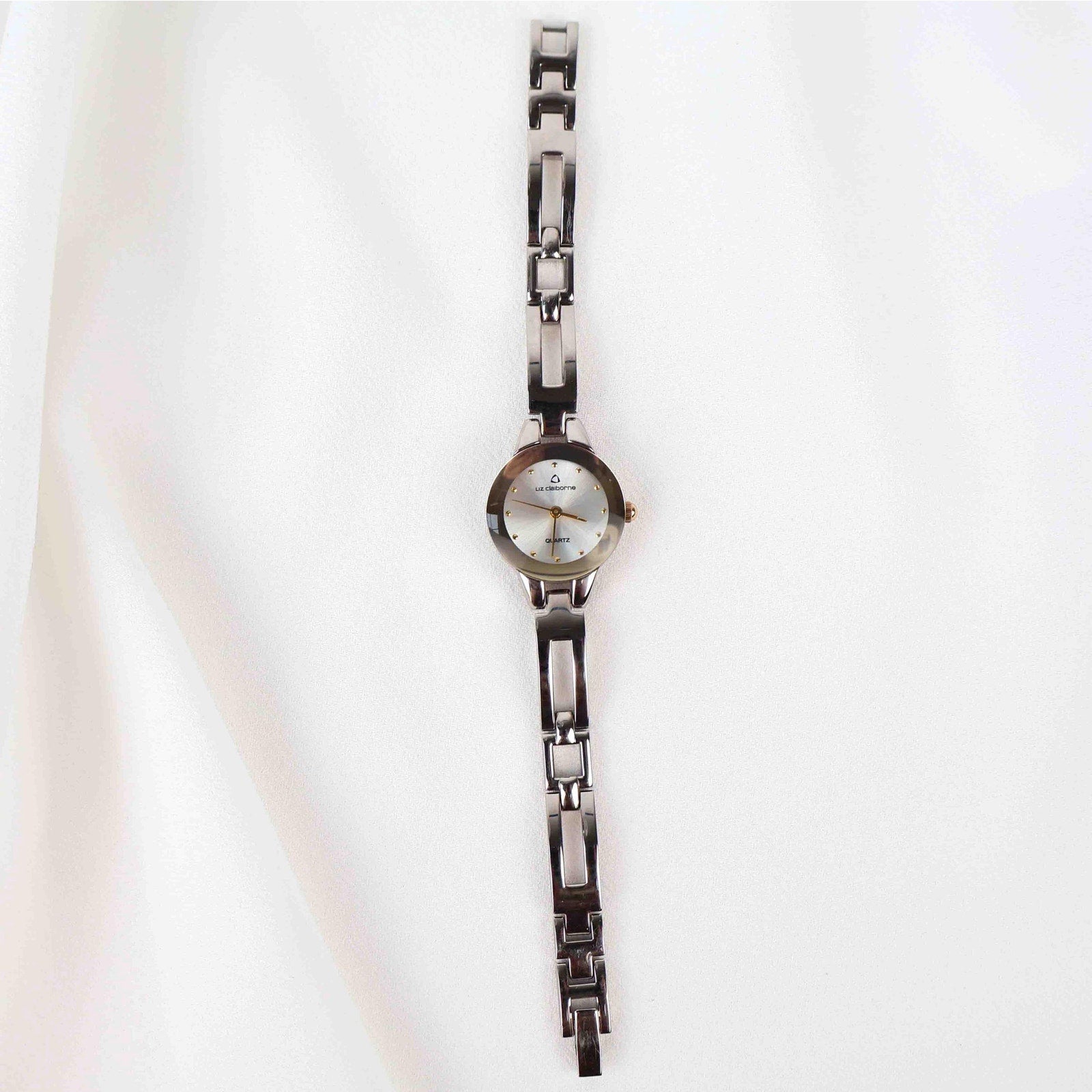 Vintage Two Tone Liz Claiborne Watch with Round Face