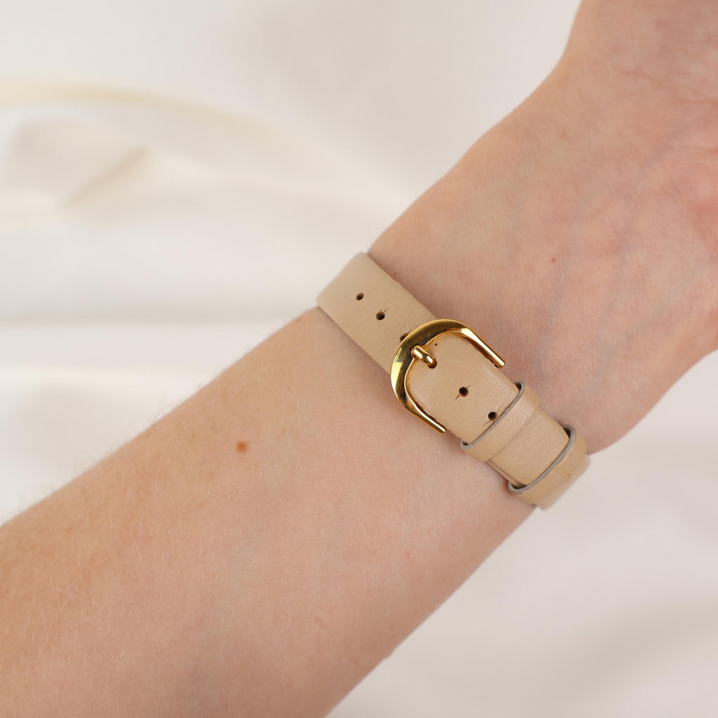 Vintage Anne Koplik Watch with Nude Leather Strap