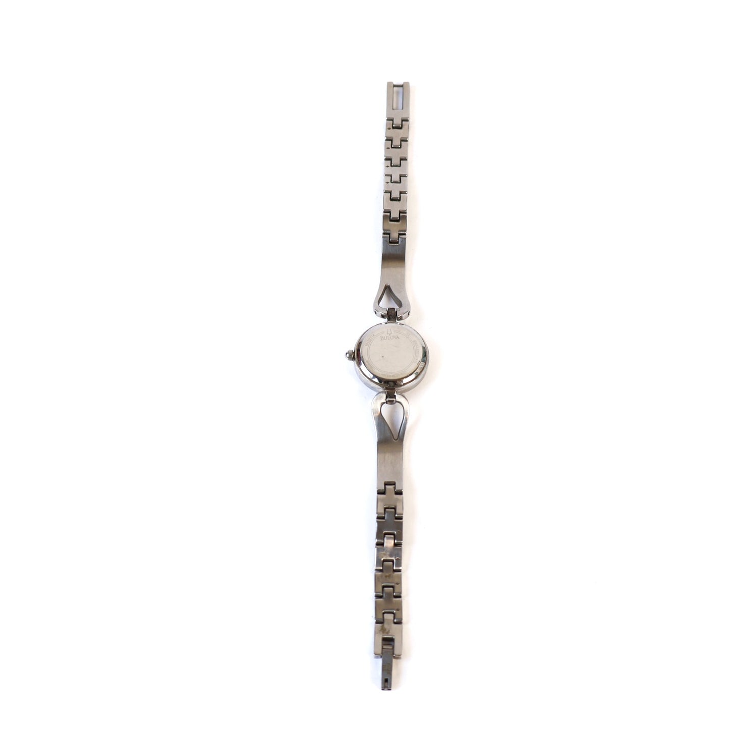 Vintage Silver Watch with White Round Face | BULOVA