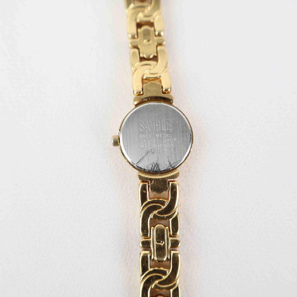 Vintage Seiko Round Face Watch – Gold Tone Rope Style Bracelet (Working Battery)