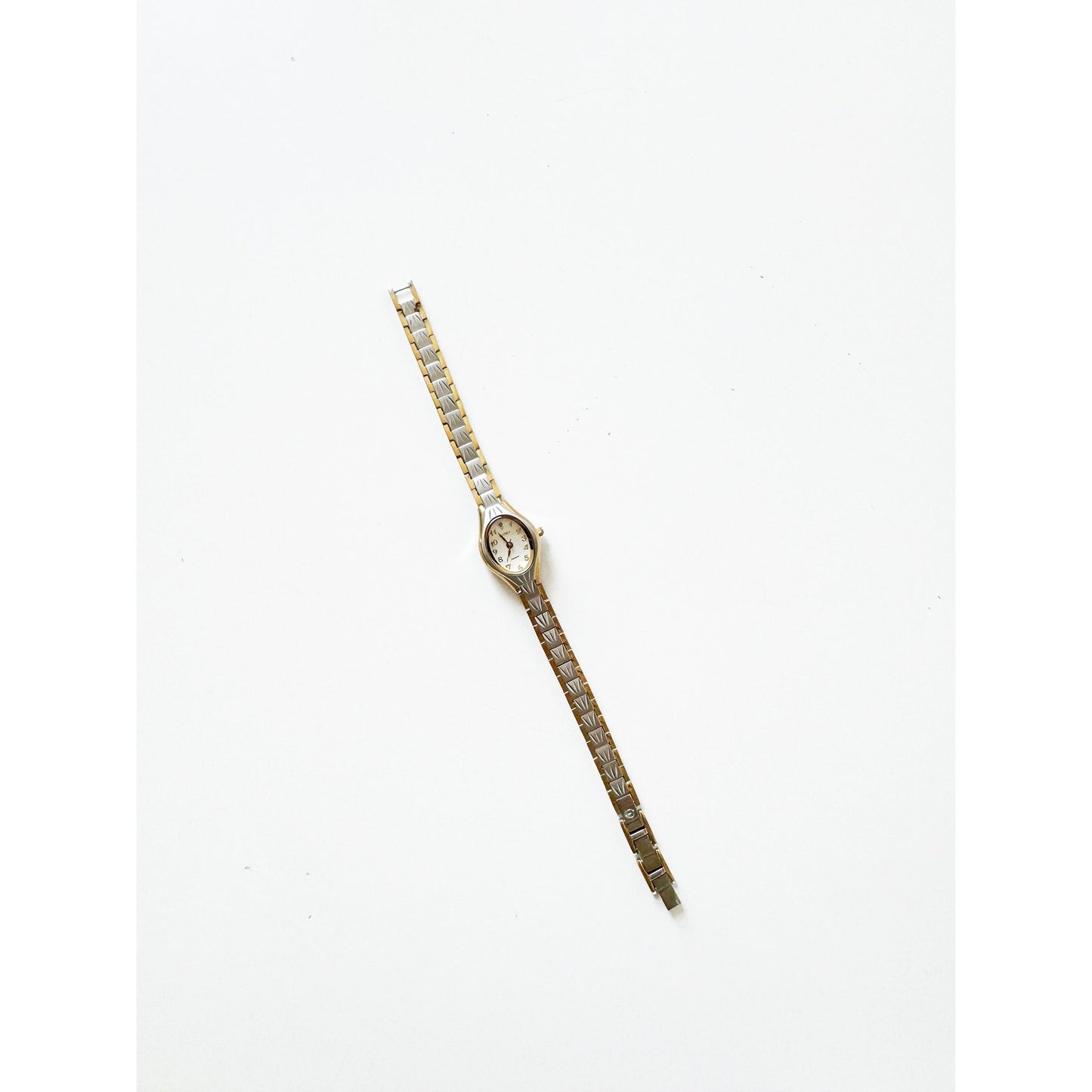 Vintage Two Tone Watch with Band Detail l Elgin