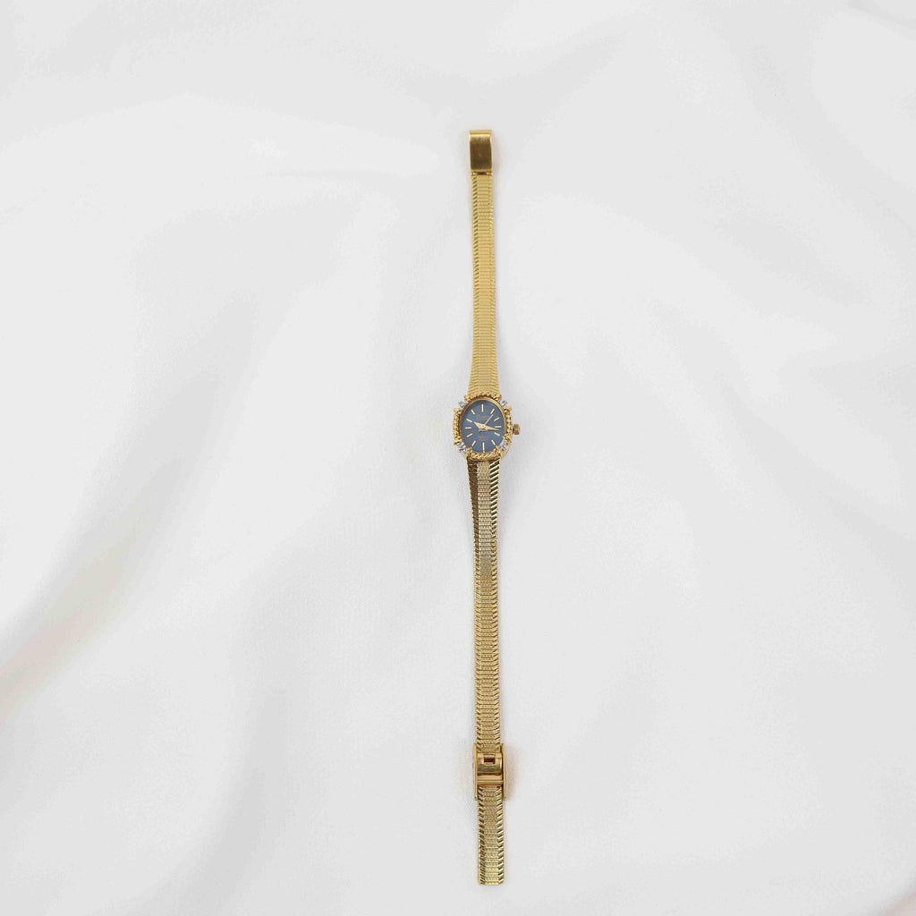 Vintage Armitron Oval Face Watch – Gold Tone Bracelet (Working Battery)