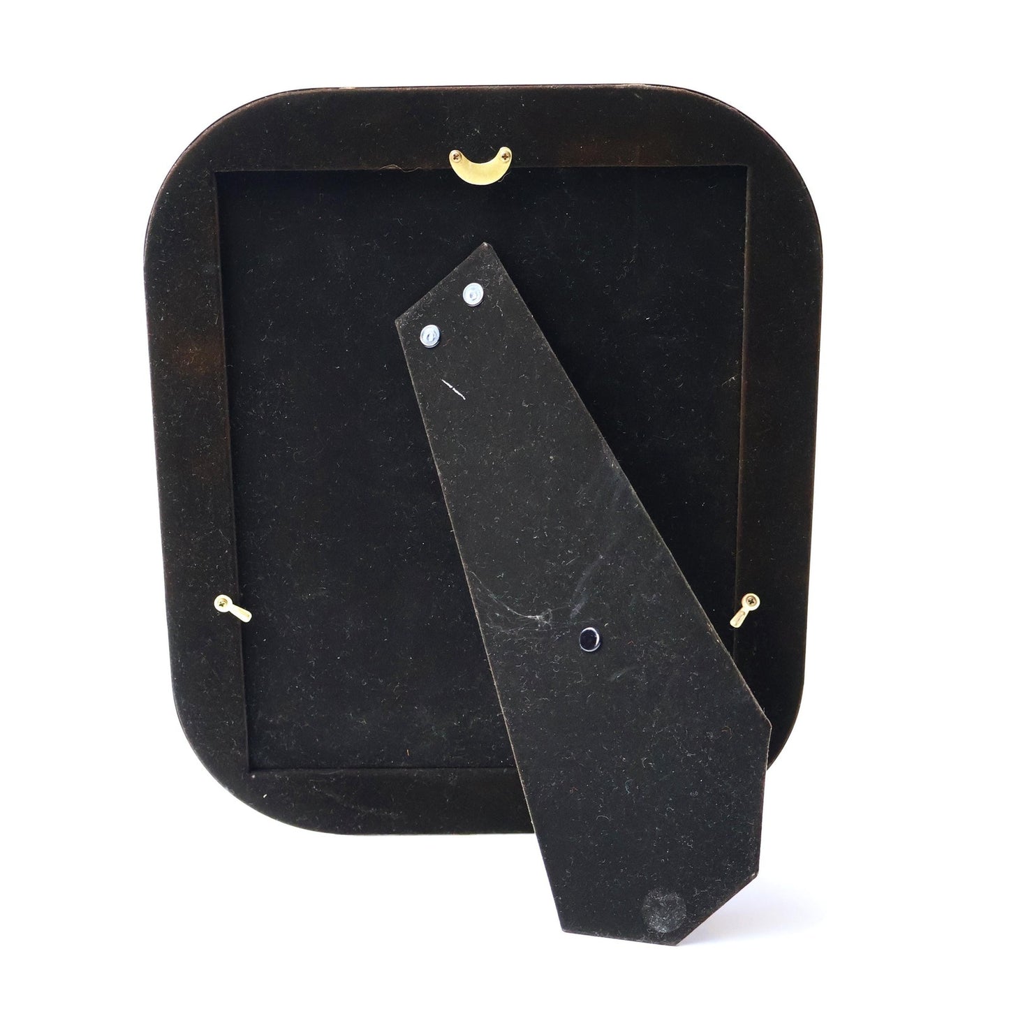 Vintage Brass 12"x 10" Picture Frame: Modernist Gold Tabletop Decor