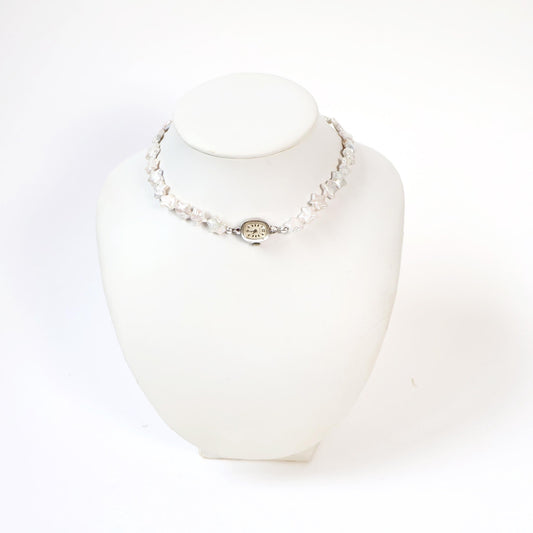 Reworked Star Pearl Choker Necklace with Vintage Watch Face (Nonworking) | BENRUS