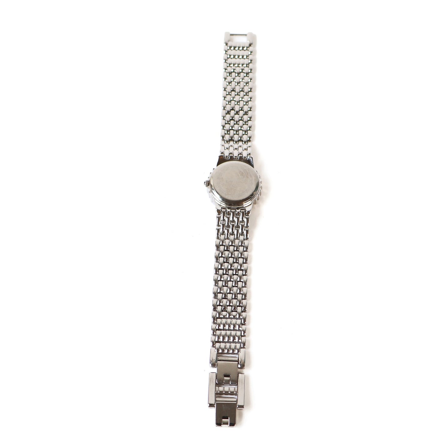 Vintage Silver Watch with Light Blue Round Face | DMQ
