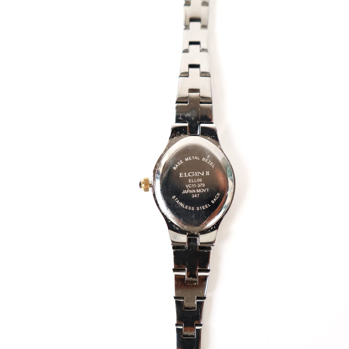 Vintage Two-Toned Watch with Mother Of Pearl Oval Face | ELGIN II