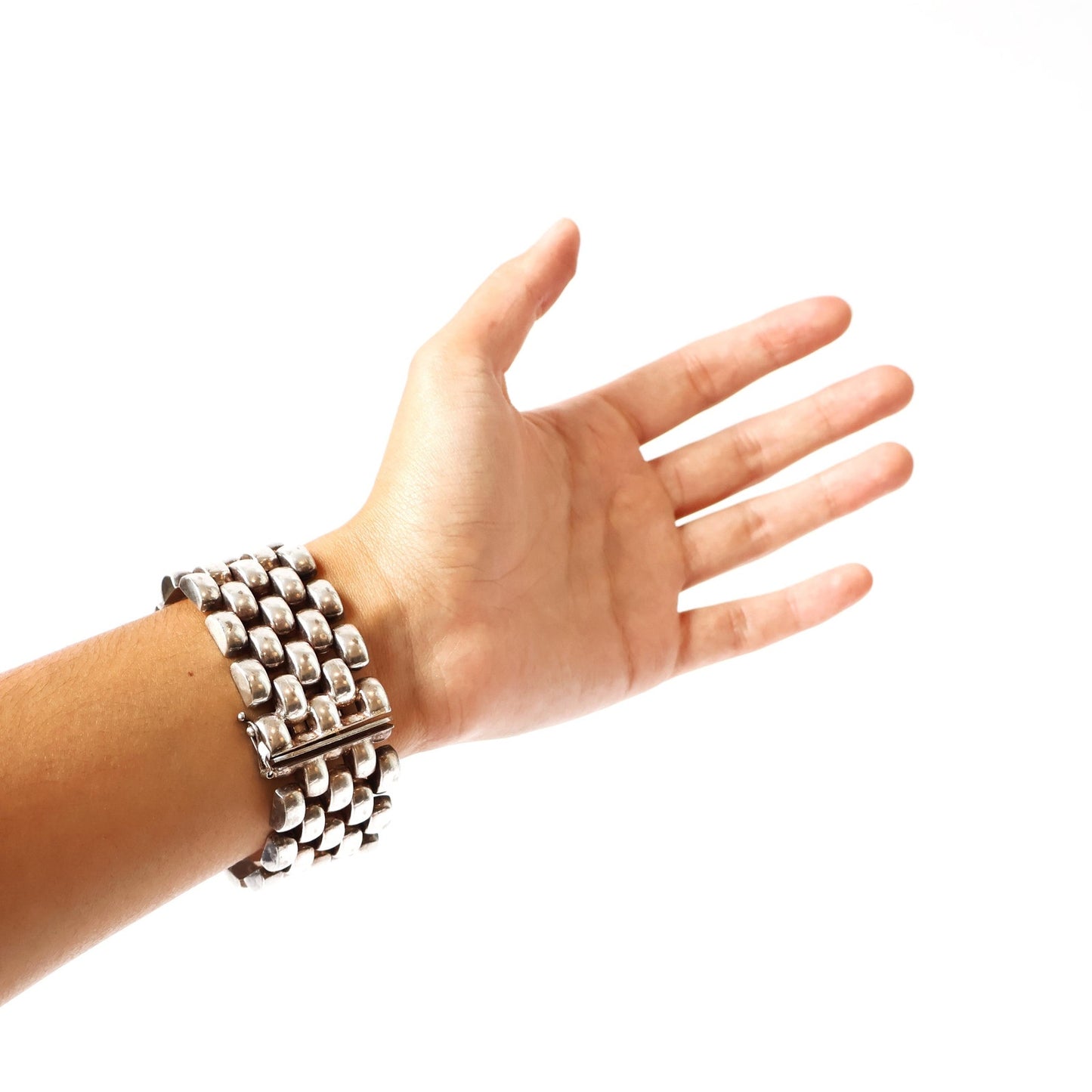 Stunning Vintage Sterling Chunky Bracelet
