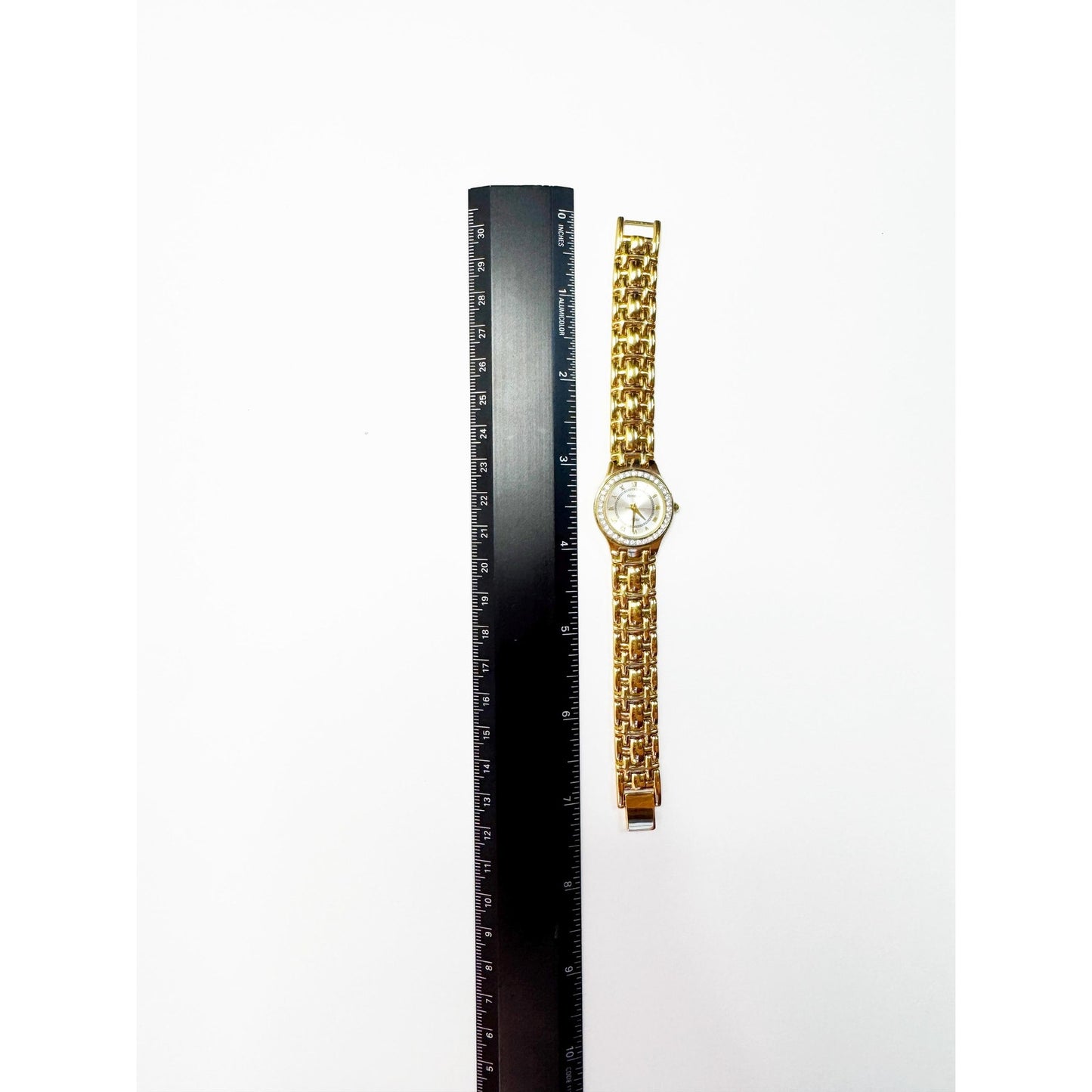 Vintage Gold Watch with Crystal Face l Armitron