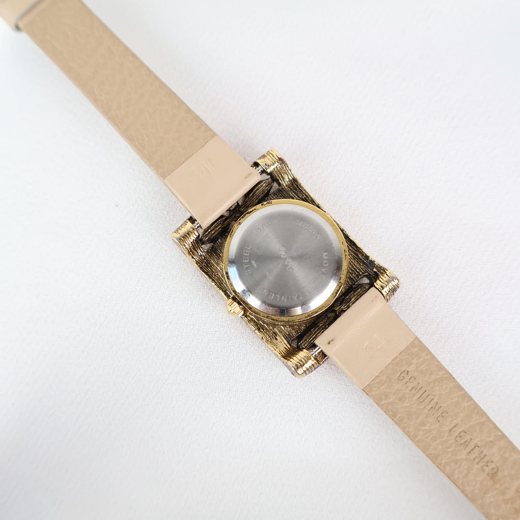 Vintage Anne Koplik Watch with Nude Leather Strap