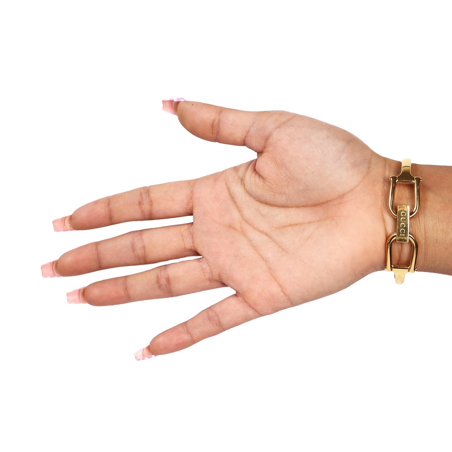 Vintage Gold Toned 1500L Bangle Watch with Black Face | GUCCI