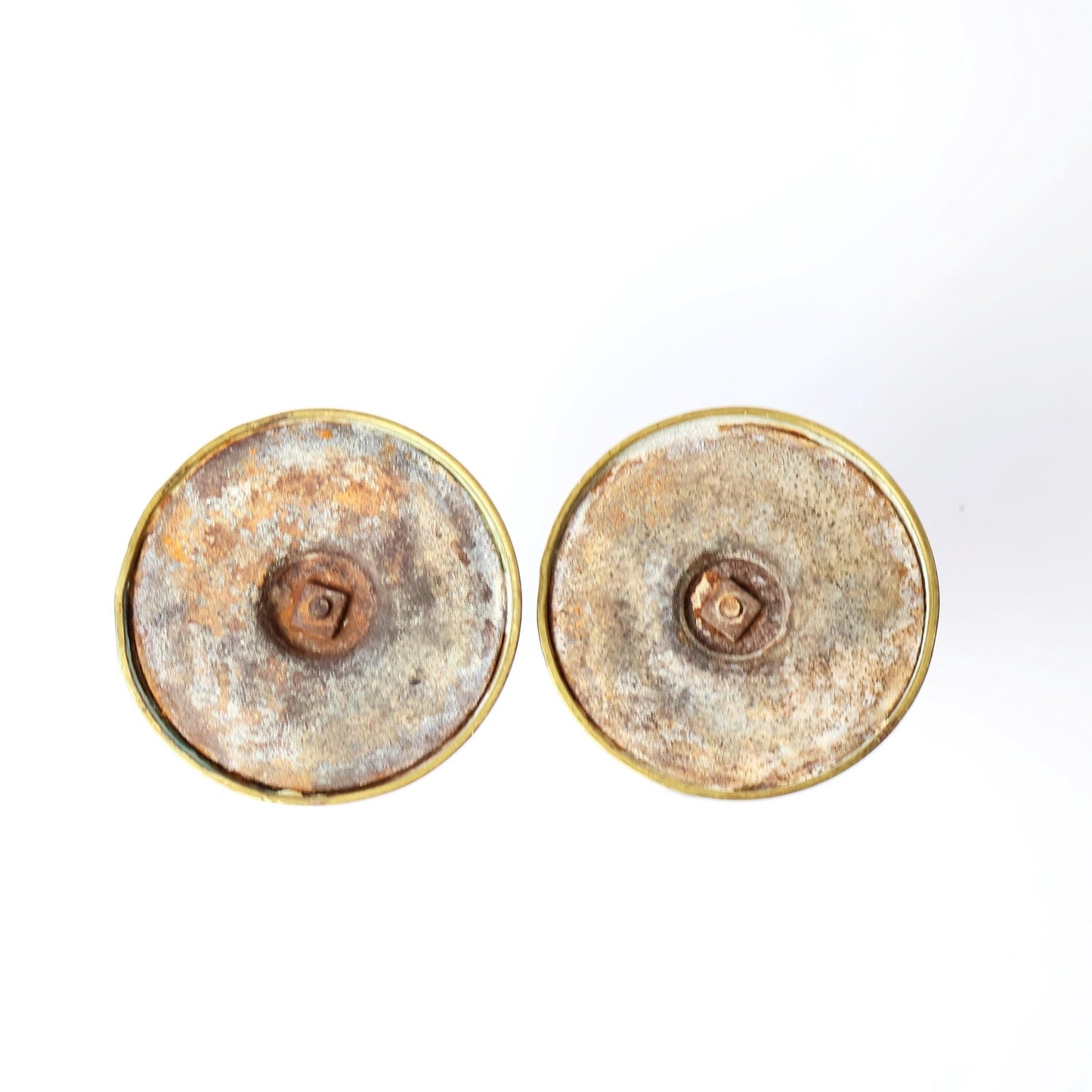 Vintage Brass Candlestick Holder Pair