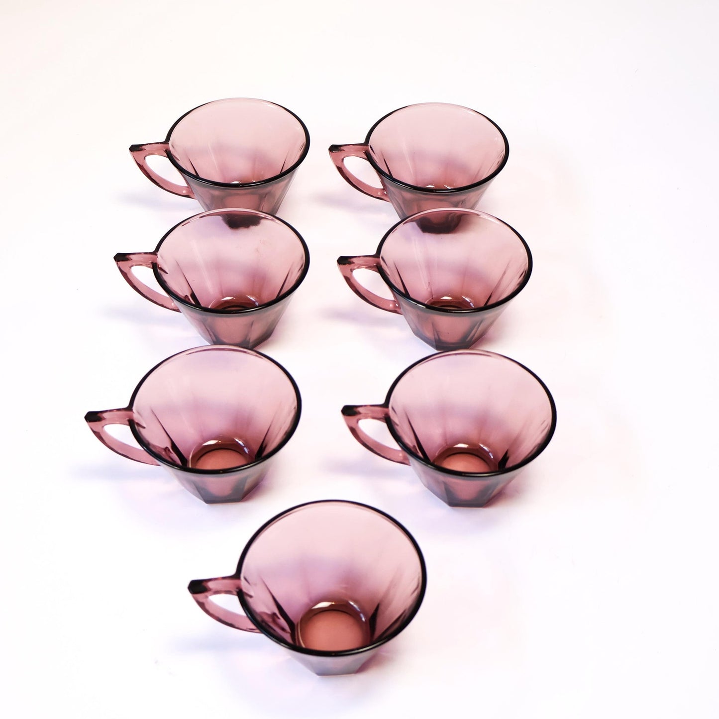 Vintage Deep Mauve Glass Tea Set