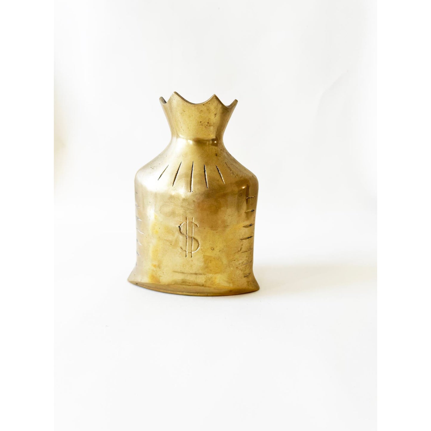 Vintage Solid Brass Coin Bag